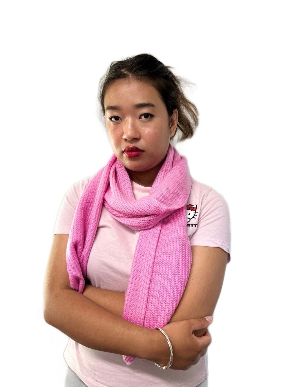 Pink Waffle Knit Throw Blanket